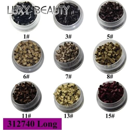 250pcs Long Hair Micro Rings Beads Links 31*27*40 For Cold Fusion Hair Extensions Tip Hair Tools Dreadlock Accessories 9 Colors