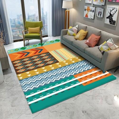 Fashion Colorful Area Carpet Living Room Table Large Carpet Bohemian Geometry Bedroom Bedside Sofa Kitchen Bathroom Floor Mat