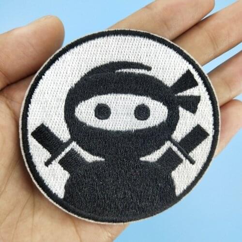 Cartoon Japan Ninja Ancient Warrior Japanese Spirit Sticker Embroidered Iron on Patches for Bag Clothing DIY Applique