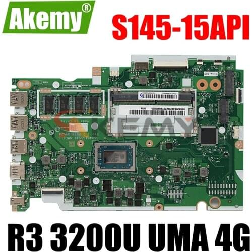NM-C511 For Lenovo ideapad S145-15API Laptop Motherboard NM-C511 with CPU R3 3200U UMA 4G DDR4 100% Fully Tested