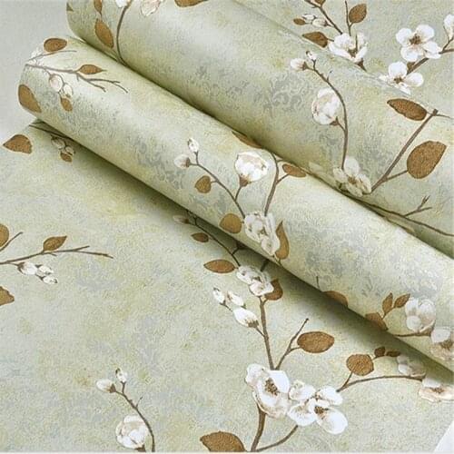 Wellyu papel de parede,Pastoral American country retro flower non-woven wallpaper bedroom sofa TV wallpaper retro style