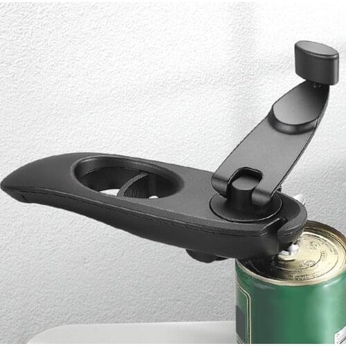 Can Opener Handheld Multifunction Manual Stainless Steel Blade Smooth Edge Can Opener,with Corkscrew for Wine Open Opener