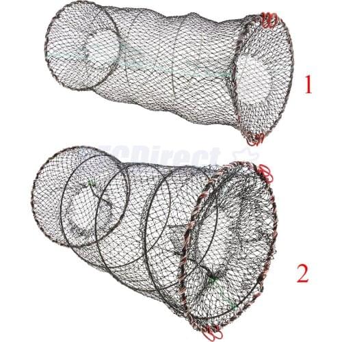 Foldable Crab Fish Crawdad Shrimp Pot Minnow Catching Fishing Bait Trap Dip Net Cage 2 Sizes