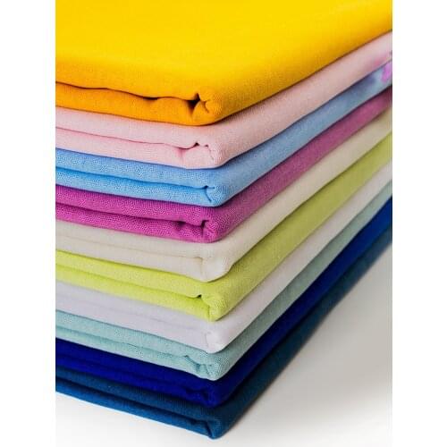 Width 55'' Summer Solid Color Breathable Soft Cotton Linen Fabric By The Half Yard For Pants Top Dress Material