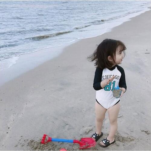 Girls Swimsuit One Piece Swimsuit Bathing Suit Kids Ruffle Style Childrens Swimwear for Girls Bikini-Sets Baby Bath Tub 2-8Y