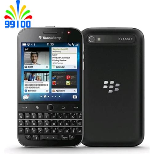 Original Unlocked Cell Phone Blackberry Q20 Classic Qwerty keypad 2G/3G network Dual Core 2GB+16GB 3.5" screen Smartphone