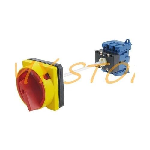 AC 240V 440V 25A ON/OFF 2 Position 35mm DIN Rail Rotary Universal Cam Changeover Switch SZD11-25