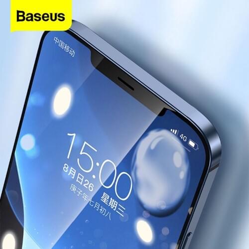 Baseus 2Pcs 0.23mm Tempered Glass For iPhone 12 11 Pro XS Max XR X Full Cover Screen Protector For iPhone 12 Pro Max Glass Film