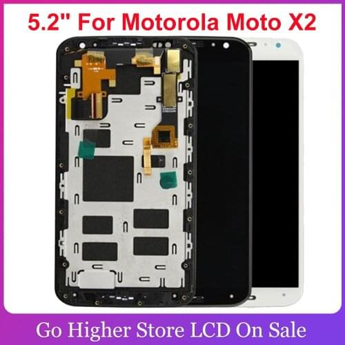 5.2" For Motorola Moto X2 LCD Display Touch Screen With Frame Digitizer For Moto X2 XT1092 XT1095 XT1097 Replacement LCD