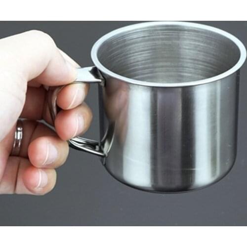 100ML 1/2 Pcs Quality Portable Stainless Steel Cup Mug Camping Outdoor Travel Stainless Steel Coffee Tea Mug Beer Cup #20