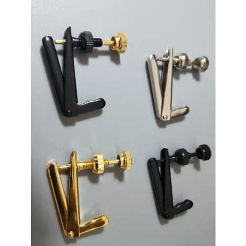 64 PCs Violin Fine tuner black and gold color violin string adjuster 3/4 to 4/4