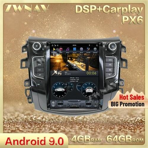 Vertical Tesla screen Android 9.0 Car Multimedia Player For NISSAN NP300 Navara Terra 2014-019 GPS Radio stereo GPS BT head unit