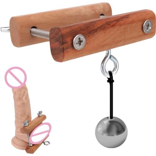 Chastity Cage Chain Penis Clamp Scrotum Binding Gravity Ball Exerciser Sex Toys For Men Cock Stretcher Male Masturbator Machine