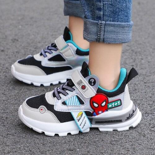 Disney Spring / Childrens Summer Womens Sports Shoes Spider-Man Boys And Girls Running Shoes Childrens Sports Casual Shoes