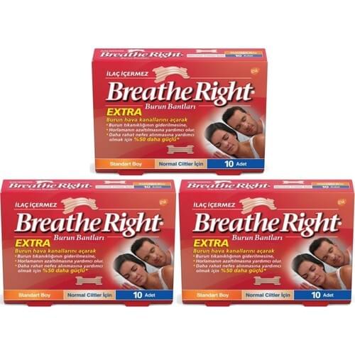 Breathe Right Extra Nose Band 3'lü Package