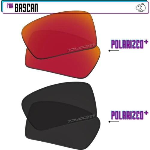 EZReplace Polarized Replacement Lenses for - Oakley Gascan Sunglasses - BlackPPlus-RedPPlus