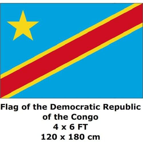 Democratic Republic Congo Flag 120 x 180 cm 100D Polyester Congo Flags And Banners National Flag Country Banner