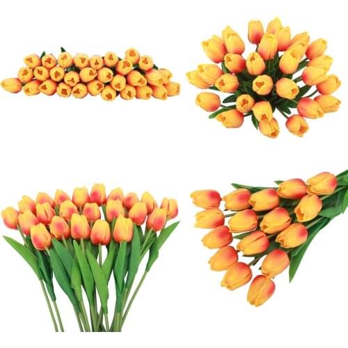 10Pcs/5Pcs Tulip Artificial Flower Real Touch Artificial Bouquet Fake Flower for Wedding Decoration Home Garen Decor