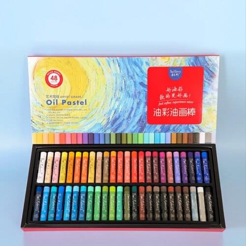 24 Colors Soft heavy-color oil pastel set, professional grade oily water-soluble pearl crayons, washable