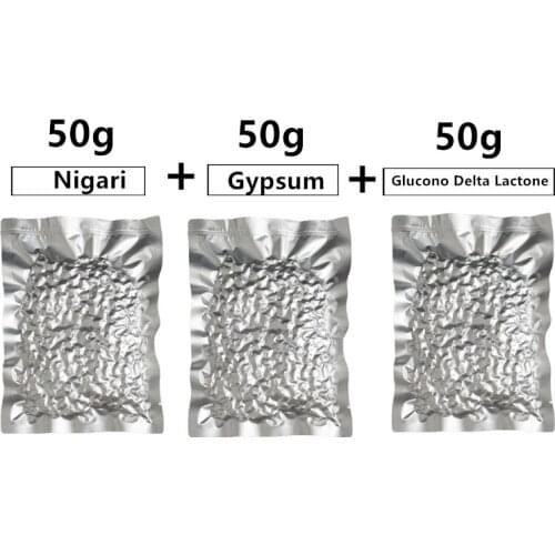 Tofu coagulants : Nigari + Gypsum + Glucono Delta Lactone