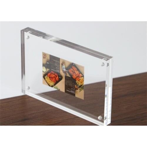 14.8*21CM A5 magnetic acrylic block price tag business name card display stand poster photo frame desk sign label holder Magnet