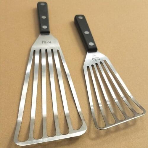 Set of 2 Small+Large Stainless Steel Slotted Turner, 3 by 11-Inch +13-1/2-Inch