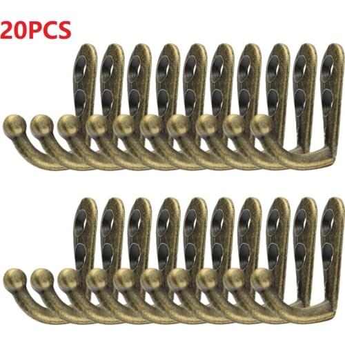 NEW 10/20pcs Wall Mounted Hook Single Robe Coat Hat Holder Key Hanger With 40 Pieces Screws Home Storage Hook Organize