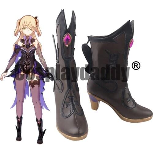 Genshin Impact Mondstadt Adventurers' Guild Prinzessin der Verurteilung Fischl Amy Cosplay Shoes Heel Boots S008
