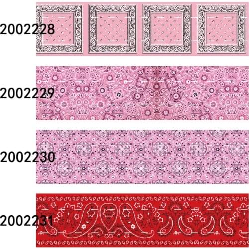 Wholesale price 50 yards 25mm 38mm paisley flower printed grosgrain ribbon