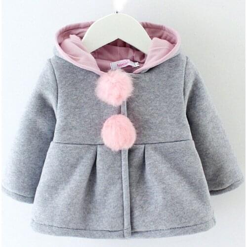 2020 Autumn and Winter Fashion Childrens Clothing Girls Baby Double-breasted Bow Long-sleeved Coat Kids Jacket