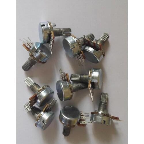 WH148 1K 2K 5K 10K 20K 50K 100K 500K 1M ohm 20% single connection potentiometers 3Pin /Handle length:15mm
