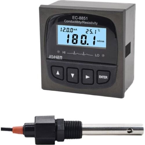 EC meter Industrial online conductivity meter controller Resistivity meter TDS meter Conductivity electrode EC-8851