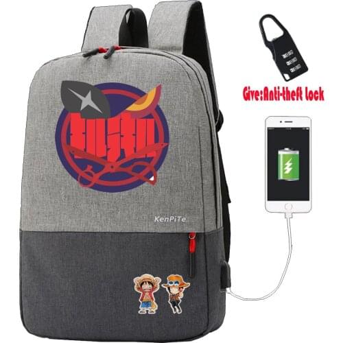 Game anime KILL la KILL Anti-theft USB Charging Backpack Men Women Laptop Travel Shoulder Bag Work Casual Bags School bookbag