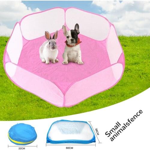Small Animals Breathable Folding Fence For Hamster Hedgehog Puppy Cat Rabbit Guinea Pig Portable Pet Cat Dog Cage Tent Playpen