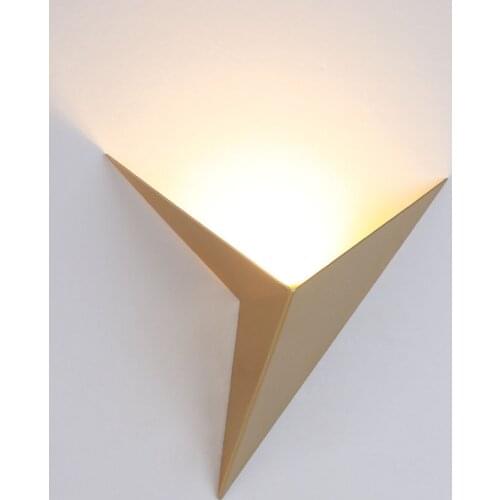 Modern minimalist triangle shape LED Wall Lamps Nordic style Indoor Wall Lamps Living Room Lights 3W AC85-265V Simple Lighting