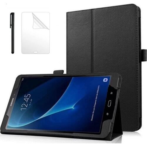 Slim Magnetic PU Leather case For Samsung Galaxy Tab A 6 A6 10.1 P580 P585 with S-Pen version Protective Tablet case +FilmPen