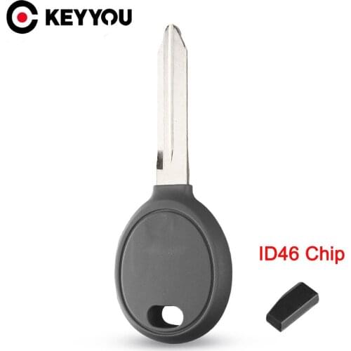 KEYYOU Transponder With ID46 Chip For Dodge Chrysler Jeep Wrangler 1998 1999 2001 2002 2003 2004 2005 2006 Car Key Shell Case