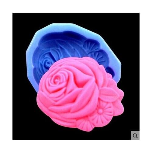 Flower Silicone molds flower soap mold flowers silicone soap molds flowers silica gel die rose Aroma stone moulds candle mould