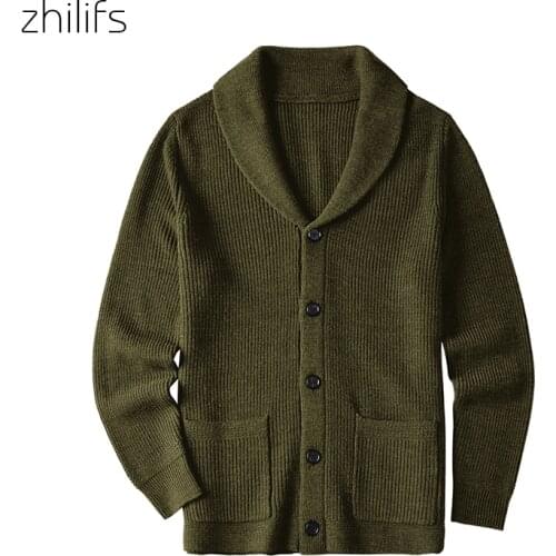 Zhilifs Mens Wool Cardigans