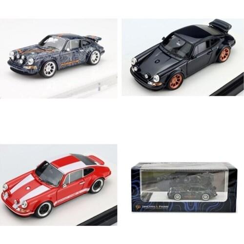 Timothy Pierre TP 1:64 964 Singer Coupe Mulholland / Dark blue copper wheels / Red w/White Stripe