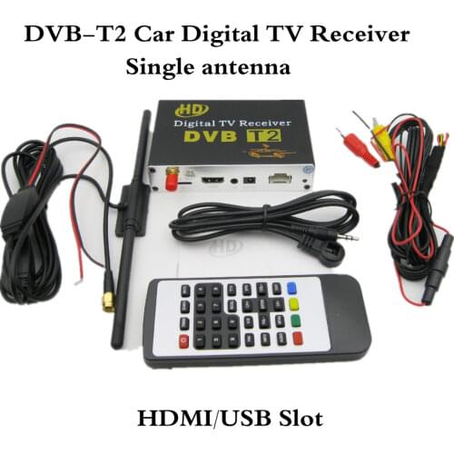 HD Car DVB-T2 Car digital TV Receiver USB slot for Russia, Thailand, Columbia, Indonesia, Singapore Single antenna
