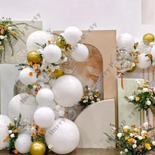 134Pcs/Set White Birthday Wedding Decoration Balloon Garland Arch Set For Baby Shower Party Supplies ValentineS Day Home Decor