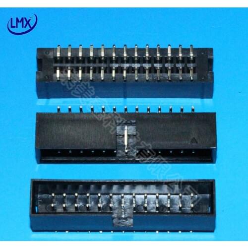 20pcs DC3 26Pin 2.54mm double row smd pin 2*13pin Shrouded Male Header Connector