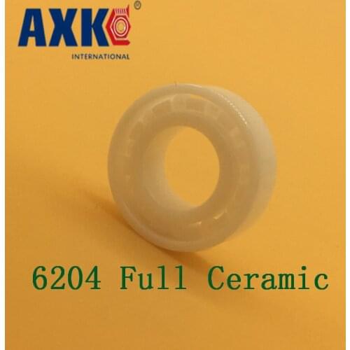 2019 Direct Selling Real Axk 6204 Full Ceramic Bearing ( 1 Pc ) 20*47*14 Mm Zro2 Material 6204ce All Zirconia Ball Bearings