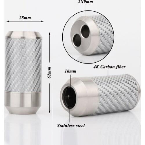 4Pcs Carbon fiber Speaker Cable Audio Cable Wire Pants Boot Y splitter 1 to 2 Speaker cable boot 16mm to 9mm