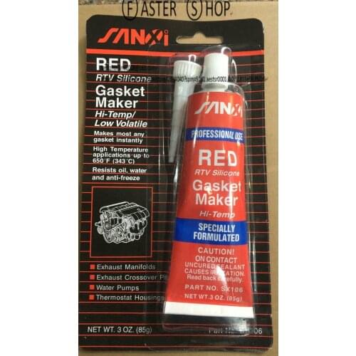 5pcs Professional Use Silicone Gasket Maker Red High Temp Sealant 85g 3oz Tube