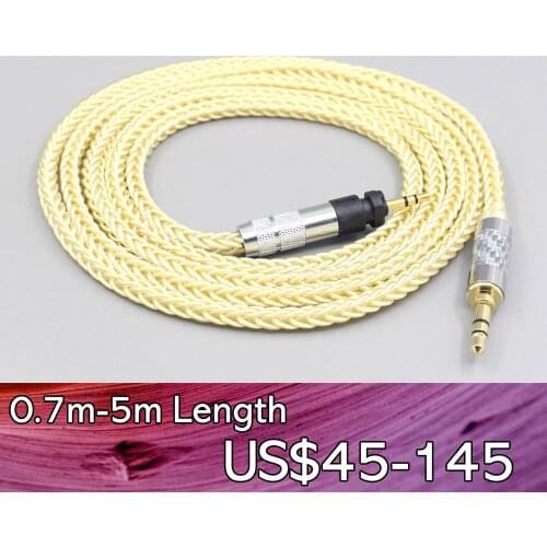8 Core Gold Plate + Palladium Silver OCC Cable For Shure SRH840 SRH940 SRH440 SRH750DJ Philips SHP9000 SHP8900 Headphone