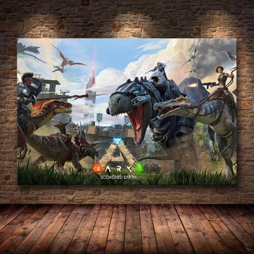 Ark: Survival Evolved Poster Hit NEW Game 2018 canvas poster Decorative Wall painting Wallpaper Living Room Decor 24x36inch