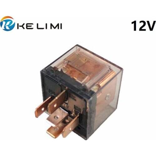 KELIMI Car Relay 80a 12 Volt coil DC 4Pins 5Pins 24V Heavy-duty impact moulded Transparent SPDT Relay