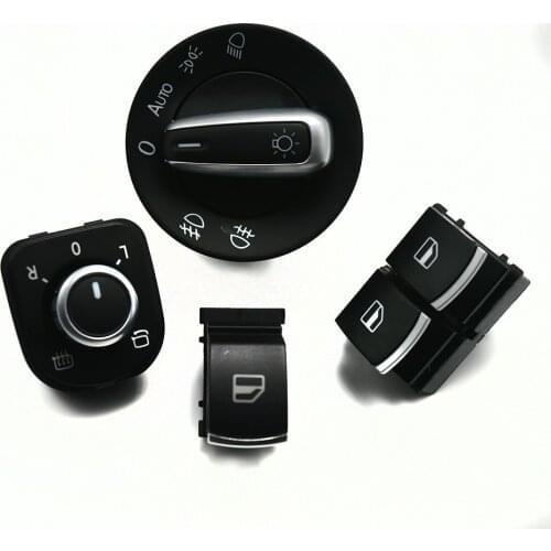 Car styling chrome Window mirror headlight switch for Volkswagen passat B6 Eos Golf 5 6 GTI mk5 mk6 5K3959857 5ND 959 565A 4pcs